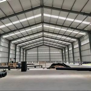 Lightweight Prefab Steel Warehouse Building , Prefab Steel Frame Commercial