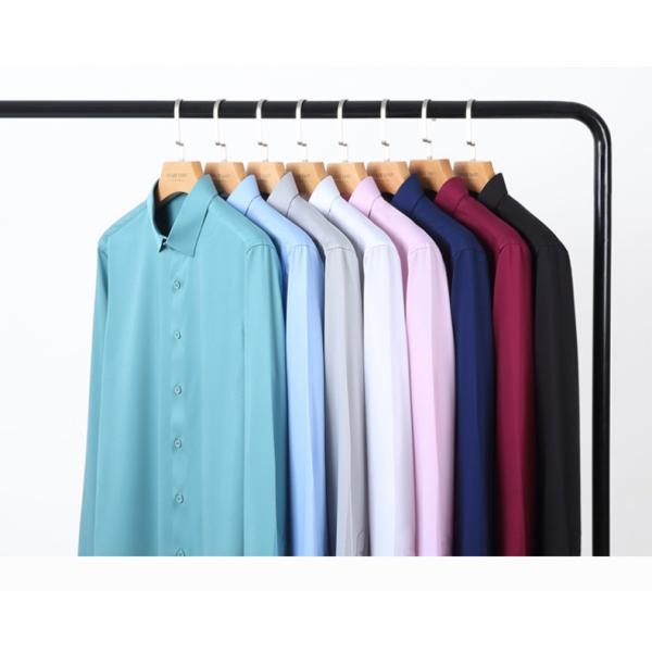 Men's Black Non Iron 100% Cotton Dress Shirt with Neck Liner Protection Stain Sticker