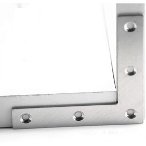Quality White Finish Stainless Steel Flat Corner Bracket for Repair Joist Plate Connector for sale