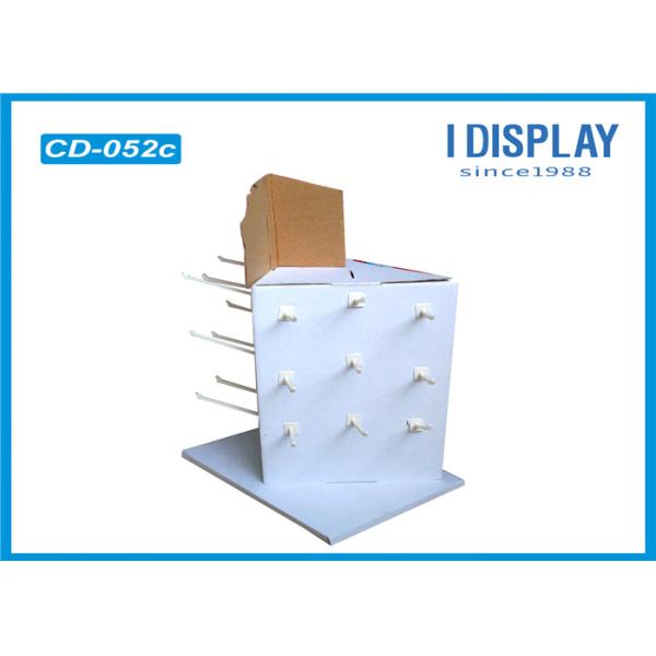 White Cardboard Hook Counter Display Spot Color Printing For Toys Retail