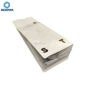 Coffee Valve Sealed Plastic 200g Flat Bottom Pouches