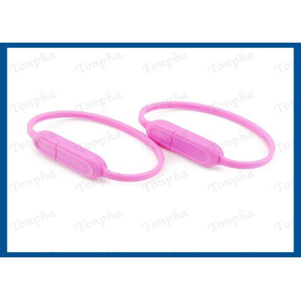 Promotional Thin Wristband Flash Drive Convenient Carrying Silicone Material