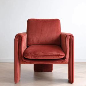 Comfortable Luxury Velvet Stylish Fabric Armchair 900mm Height