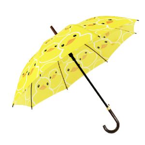 China Kids Cute Yellow Duck J Handle Compact Golf Umbrella on sale
