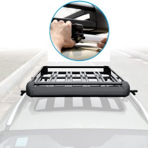 Aerodynamic Aluminum Roof Rack Cargo Basket 200KGS Load 127x 90CM