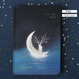 Customized Logo 2022 Creative Luminous Deer Hardback Stationery Gift Notebook