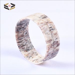 Wedding Must-Have 6mm 8mm Natural Deer Antler Ring Core Blanks For Inlay Comfort