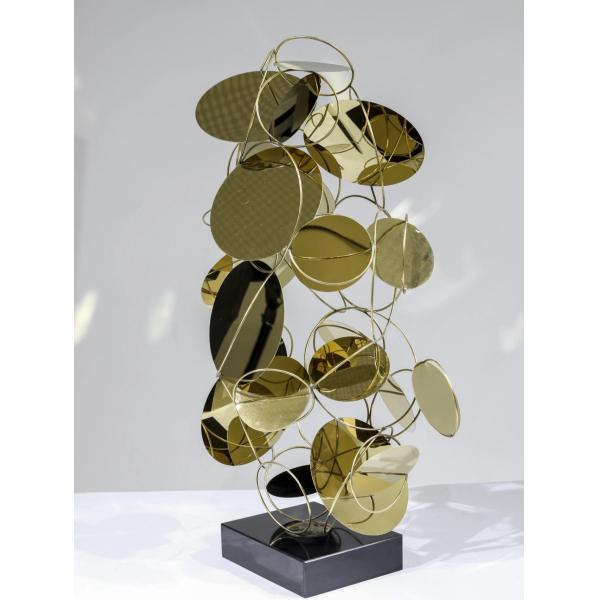 Sweet Design Modern Luxury Stainless Steel Rose Gold Floor Sculpture For Decor