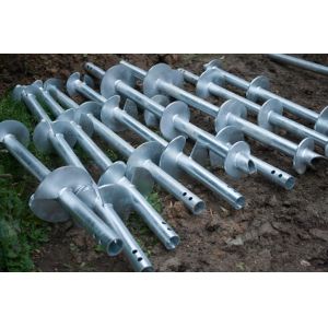 Steel Helical Ground Anchors Prefabricated Helical Screw Pile Foundations