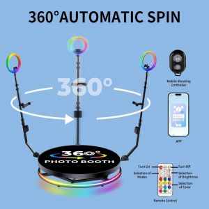 360 Degree Photo Booth Fill Light Machine with 500KG Load Capacity and Automatic