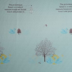 Fashionable Printed 83 inch Polyester Mattress Fabric Intertek Eco Certification