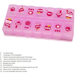 China one day 4case detachable pill container pill case medicine box, one day 2case vsafety lock plastic pill container pill c on sale