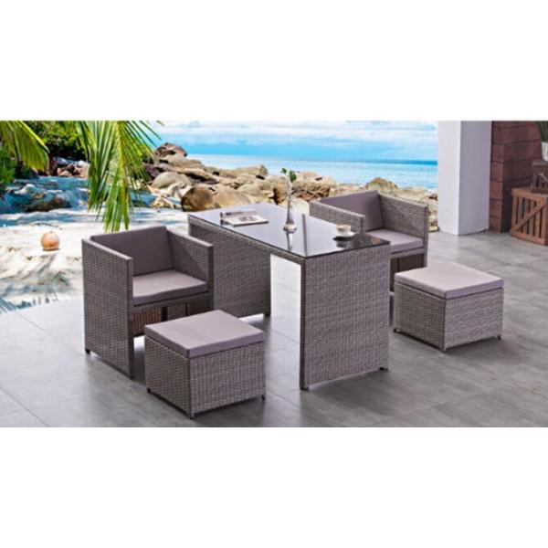 PE Rattan chair patio Backyard table and chairs Leisure Aluminium Outdoor Garden wicker chair