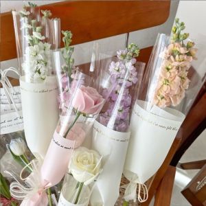 Cross-border single bouquet wrapping paper, transparent single goddess single