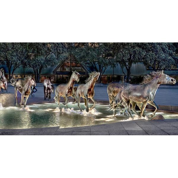 Bronze Horse Statues Metal Copper Animal Sculpture Large Outdoor Modern Art Garden Decoration