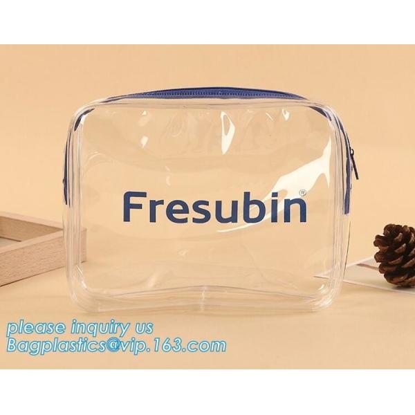 Buy Soft PVC EVA Clear Plastic Vinyl Cosmetic Packaging Bag with Zipper, makeup pouch transparent PVC clear cosmetic bags at wholesale prices