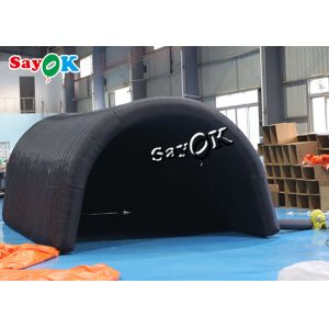 Air Inflatable Tent ROHS 7.3m 24ft Black Inflatable Channel Tent With Door