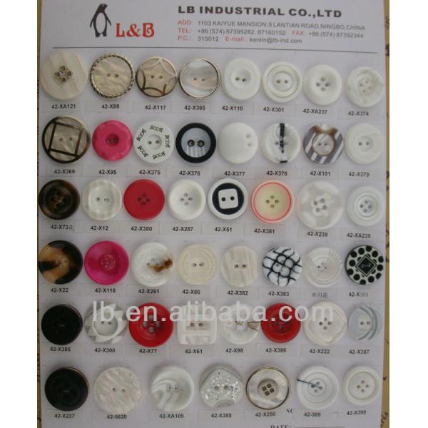 10mm 11.5mm 12.5mm custom brand 4 holes polyester resin material man shirt buttons with LOGO