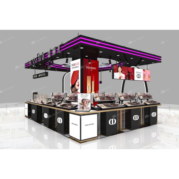 BKC013 Cosmetic Display Counter Booth Makeup Display Store Decoration Beauty