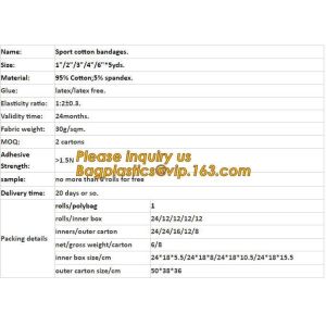 Sports medical elastic adhesive bandage strip linear Tensoplast cotton