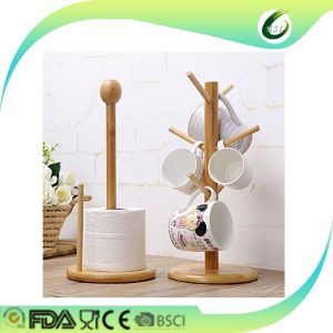 Hot-selling bamboo kitchen hanging cup holder cup drying rack