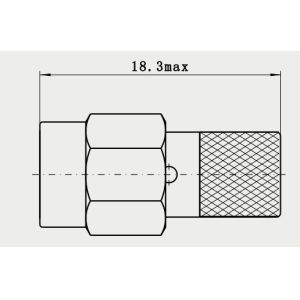 50Ohm Gold Plated D-sub Plug to SMA Male Adapter