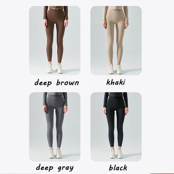 Winter Plush Yoga Thickened Warm Fitness Pants Peach Hip Exercise Tights