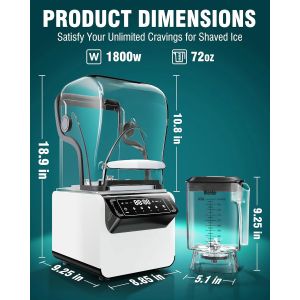 Multifunctional Commercial Blender with Powerful Sand Ice Crushing and Thickened