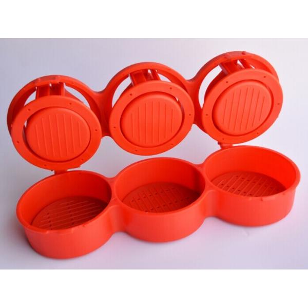 Triple Burger Presses Small Kitchen Tools Mini Red For Three Meat Patties