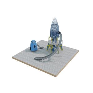 China Outdoor Park Metal Tube Slide Ss304 Stainless Steel Playset on sale