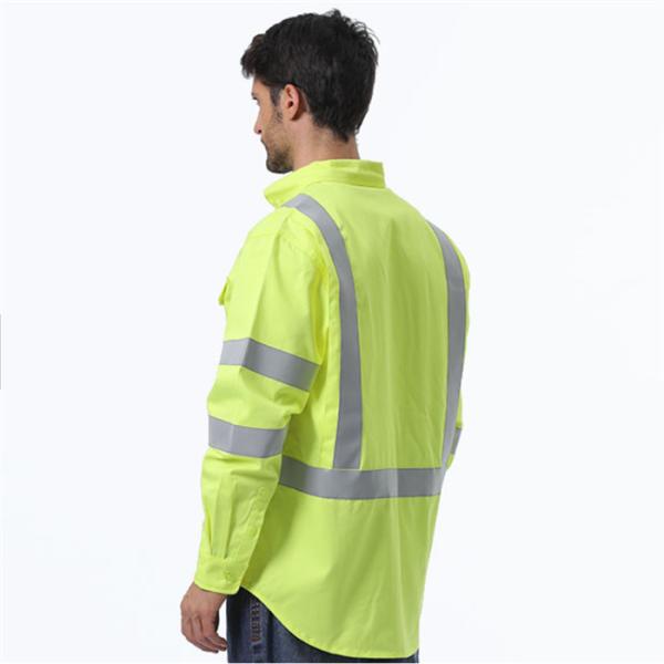 Buy EN61482 Safety Reflective Taped Hi Vis Workwear FR Long Sleeve at wholesale prices