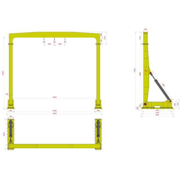 35 TON SWL Marine A Frame for OSV Vessel