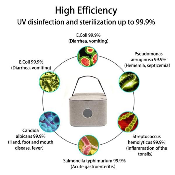 4W 5mw 285nm UV Light Sanitizer Bag For Mobile Phone