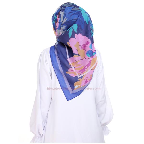 Wholesale Ethnic Muslim Women square Plain Shawl Excellent Feeling Breathable Cotton Voile Hijab Traditional Scarf & Shawl