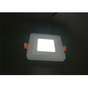 Recessed Square Led Panel Light , Ultra Thin Double Color 6 Watt Slim Led Panel