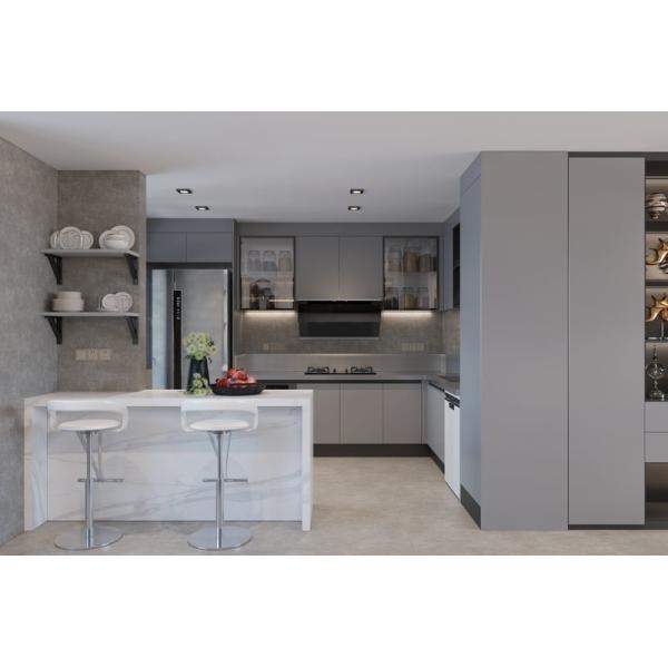 Buy Sleek And Functional Kitchen Cabinet With Fadior Starry Grey Finish at wholesale prices