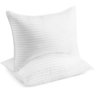 Soft White Rectangular Microfiber Pillow Double Stitching Medium Microfiber Bed Pillow