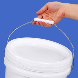 Silk Screen Printing 1L-50L Plastic Pail Pack PP Bucket with Lid and Iron Metal