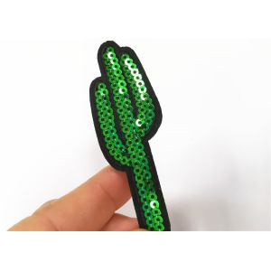 Fashion Design Sequin Embroidery Patches Felt Fabric Background