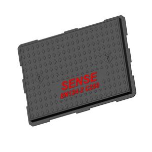 C250 Square Manhole Cover Ductile Iron EN GJS500-7 Rectangle Seal Single