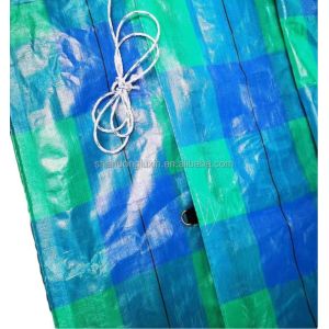 PE Tarpaulin Blue Grid UV Resistant Covering for Moisture-Proof and Sunlight