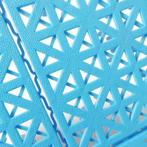 PP Tiles Shock Absorption for Outdoor Sports Gym Flooring in Black and Yellow