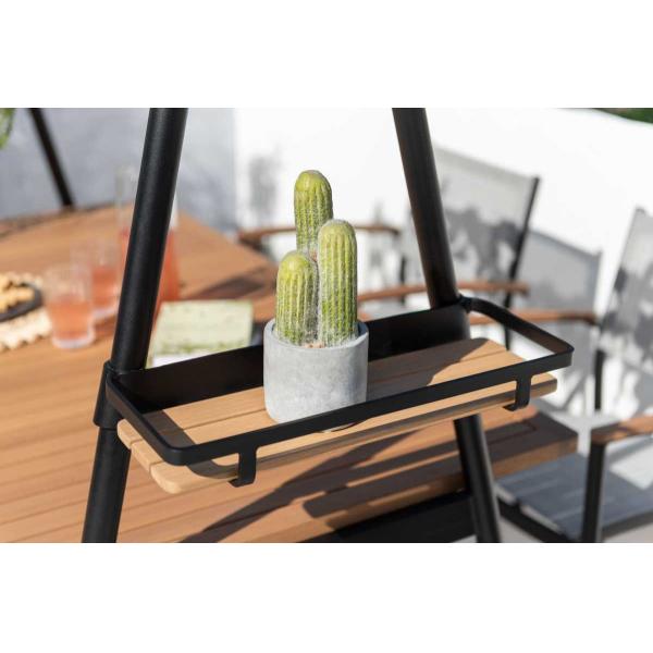 Metal Garden Set AJUNION Modern Design 4 Seat Outdoor Dining Set for Patio Furniture