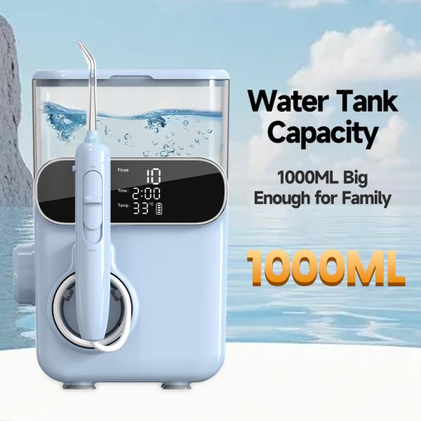 Family Water Flosser Big Capacity 1000ml IPX5 Oral Irrigator Rechargeable Tooth
