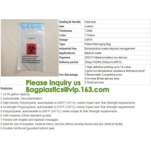 Biological Hazard Bags - First Aid & Safety Supplies,MEDICAL WASTE BAGS,