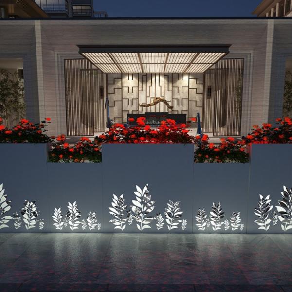 Big planters outdoor modern glowing planter flower box