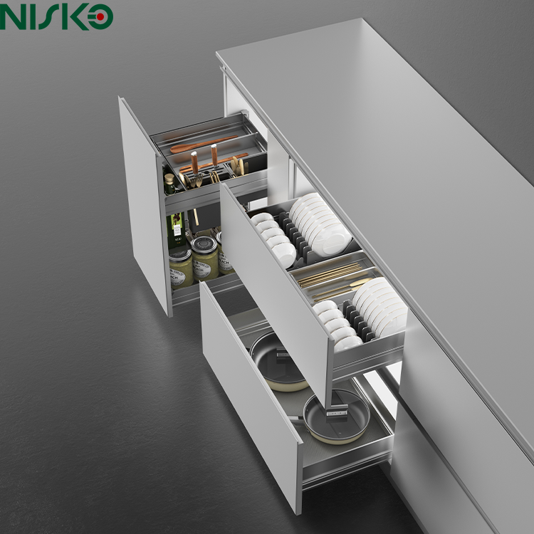 Multipurpose Pull out Basket Cabinet Drawer Cutlery Tray Drawer Organizer