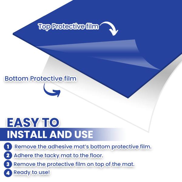 ESD Sticky Mat for Cleanroom Dust Removal 18x36 to 26x45 Inches