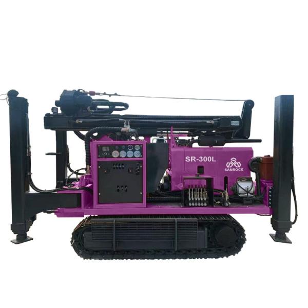 Water Drilling Rig Crawler 300m Hydraulic Rotary Bore hole Deep Well Drilling Machine