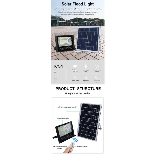 Die Casting Aluminum Solar Flood Lights SMD 5730 440pcs Led Chip